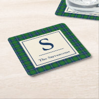 Xadrez de Tartan Verde Azul Clássico Personalizada