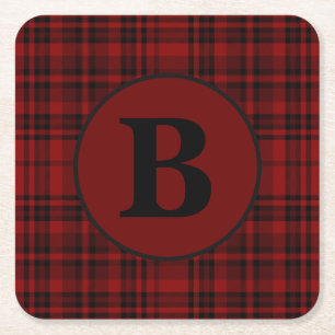 PORTA-COPO DE PAPEL QUADRADO XADREZ VERMELHO GINGHAM DE CASA DE CAMPO