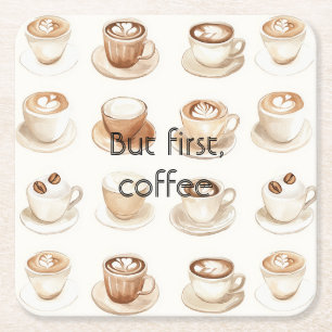 Porta-copo De Papel Quadrado Xícaras de Café com Creme