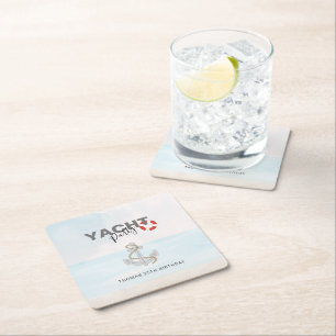 Porta-copo De Papel Quadrado Yacht Boat Cruise Festa de aniversário