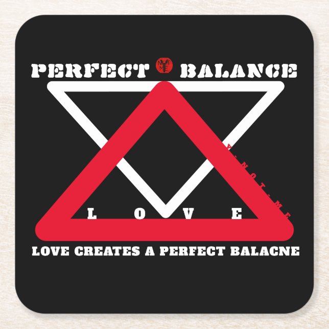 Porta-copo De Papel Quadrado YNOTME PERFECT BALANCE 4b3 Paper Coaster (Frente)