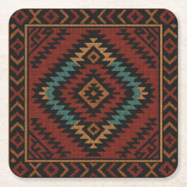 Porta-copo De Papel Quadrado Zapotec Folk Art Geométrico Diamond Paper Porta co