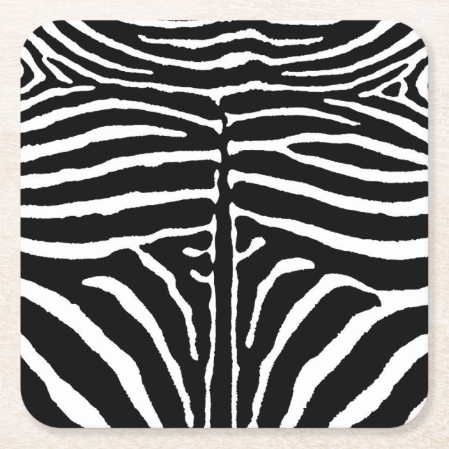 Porta-copo De Papel Quadrado Zebra (Frente)