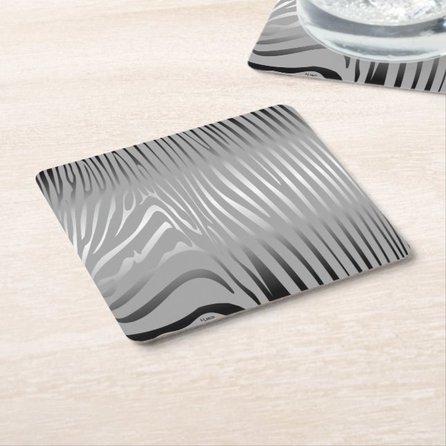 Porta-copo De Papel Quadrado Zesty Zebra (Inclinado)