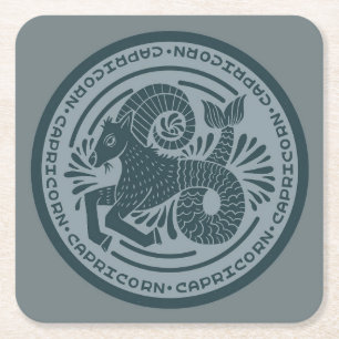Porta-copo De Papel Quadrado Zodíaco Capricórnio