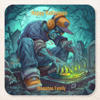 Porta-copo De Papel Quadrado Zombie DJ Rave Halloween Party Vibibes