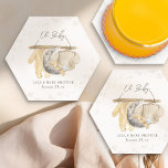 Porta-copo De Papel Querida Doce Roupa De Bebê Neutra Boho<br><div class="desc">Portas copos de papel personalizadas - perfeitas para chá de fraldas, revelação de gênero, gole e veja, etc. - com roupas de bebê e estilos rústicos naturais. A design apresenta roupas de bebê e um ursinho de pelúcia enfiado sobre a lua, todos pendurados numa faixa russa de roupas de madeira...</div>