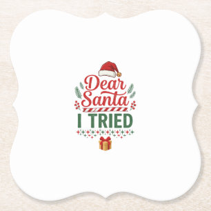 Porta-copo De Papel Querido Papai Noel Tentou Caixa de Presente de Cha