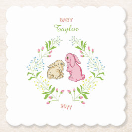 Porta-copo De Papel Rabbit Wreath Coaster