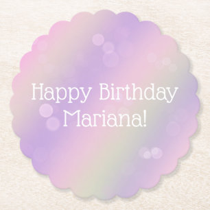 Porta-copo De Papel Rainbow Fairy Lights Girl Festa de aniversário