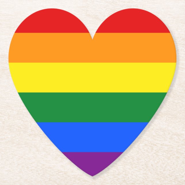 Porta-copo De Papel Rainbow Pride (Frente)