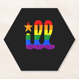 Porta-copo De Papel Rainbow Pride Love ill Filadélfia Philadelphia Gay