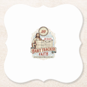 Porta-copo De Papel Rastreador de Hábito Jesus Fé Rastreador de Hábito