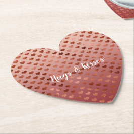 Porta-copo De Papel Red Hearts Ombre