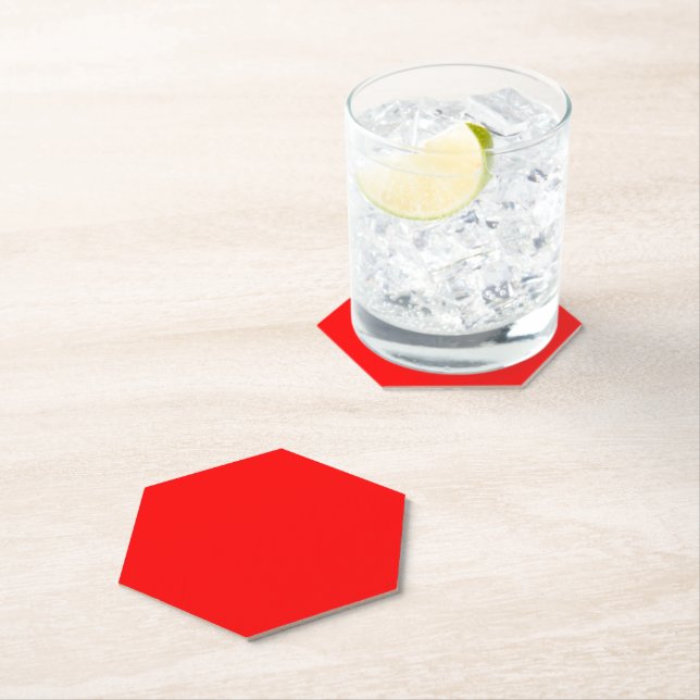 Porta-copo De Papel Red Hexagon (Insitu)