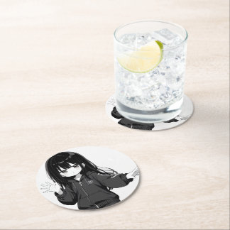 PORTA-COPO DE PAPEL REDONDO じとめ堂のコースター