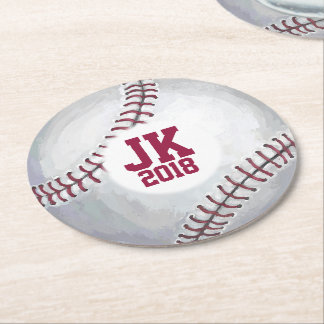 Porta-copo De Papel Redondo 05de12 Portas copos personalizadas de baseball Par