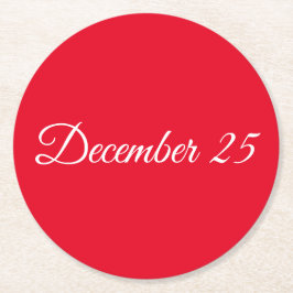 Porta-copo De Papel Redondo 25 de dezembro