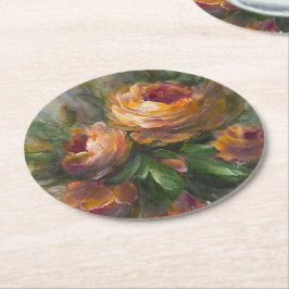 Porta-copo De Papel Redondo 315 Rosas