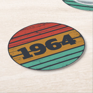 Porta-copo De Papel Redondo 60 presentes de aniversário personalizados