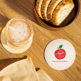 Porta-copo De Papel Redondo A Maçã Do Nosso Chá de fraldas De Olhos