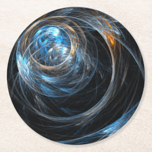 Porta-copo De Papel Redondo À volta da Abstrato de Arte Mundial