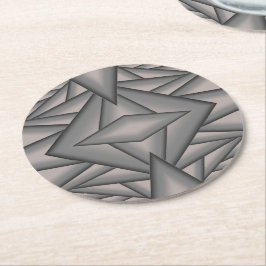 Porta-copo De Papel Redondo Abstrato de Arte Congelada no Tempo