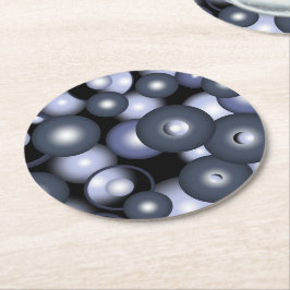 Porta-copo De Papel Redondo Abstrato de Arte Orbital do Círculo Concentrado Gl