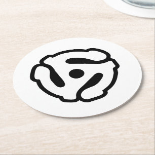 Porta-copo De Papel Redondo Adaptador de vinilo de 7 polegadas e 45 rpm insere