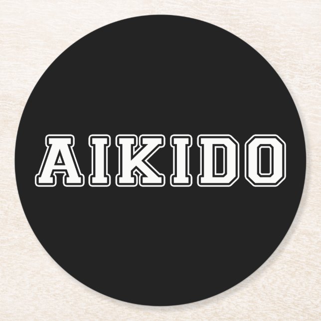 Porta-copo De Papel Redondo Aikido (Frente)