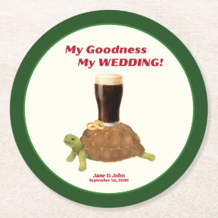 Porta-copo De Papel Redondo Alemão Irlandês Favor de Casamento Papel Coaster