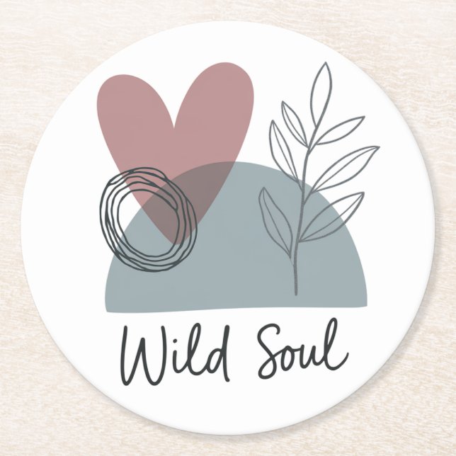 Porta-copo De Papel Redondo Alma Selvagem (Frente)