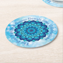 Alterar Texto Correspondente a Diwali Blue Round P