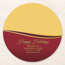 Porta-copo De Papel Redondo Alterar TODO O Texto Organização Festa de Natal