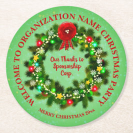 Porta-copo De Papel Redondo Alterar TODO O Texto Organização Festa de Natal