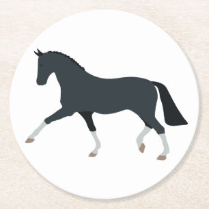Porta-copo De Papel Redondo Amante de Cavalos Fofo Fazendão Western Equestre