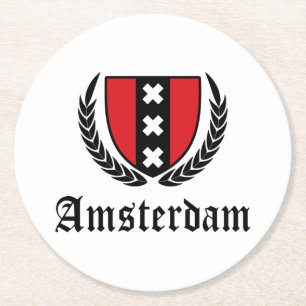 Porta-copo De Papel Redondo Amsterdam Crest