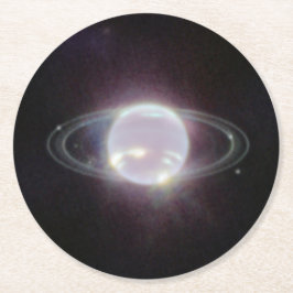 Porta-copo De Papel Redondo Anéis JWST do Planeta Netuno