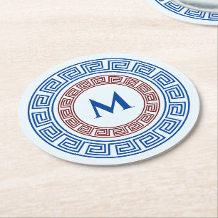 Porta-copo De Papel Redondo Anel Telefônico Personalizado da Chave Grega Arred