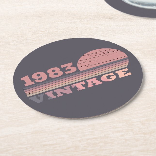 Porta-copo De Papel Redondo Aniversário de 40 anos personalizado (Angulado)