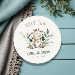 Porta-copo De Papel Redondo Aniversário de criança Neutro de Folhagem de Vaca<br><div class="desc">Se você precisar de outro produto ou personalização correspondente,  por gentileza,  envie uma mensagem via Zazzle.</div>