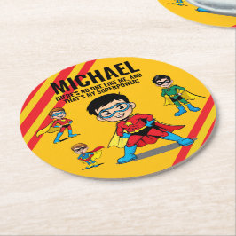 PORTA-COPO DE PAPEL REDONDO ANTI-STRESS KIDS HERO SUPERHERO POWER TEAM