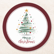 Árvore de Natal Burgundy Moderna
