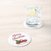 Árvore de Natal de Caminhão Vermelho com Script Ve