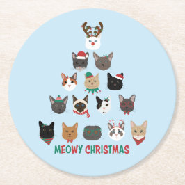 Porta-copo De Papel Redondo Árvore de Natal de Cat