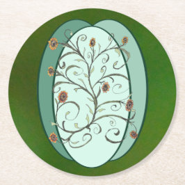 Porta-copo De Papel Redondo Autumn Vine