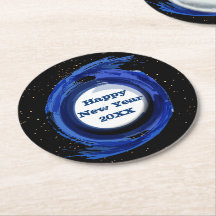 Azul escuro pintado à noite, Feliz ano novo 20xx