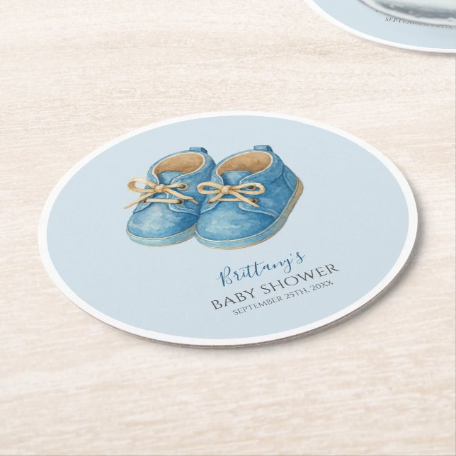 Porta-copo De Papel Redondo Baby Sneakers Sports Baby Shower  (Angulado)