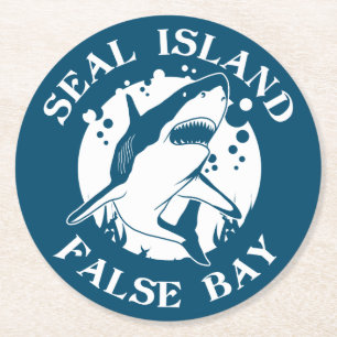 Porta-copo De Papel Redondo Baía Falsa De Seal Island - Mergulho De Scuba Com