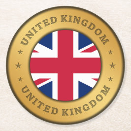 Porta-copo De Papel Redondo Bandeira do Reino Unido